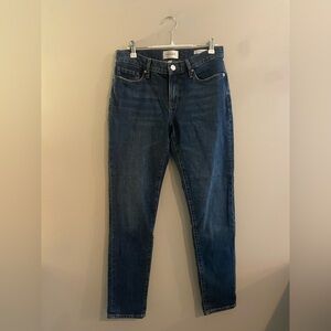 FRAME Dark Wash Skinny Jeans Le Garçon